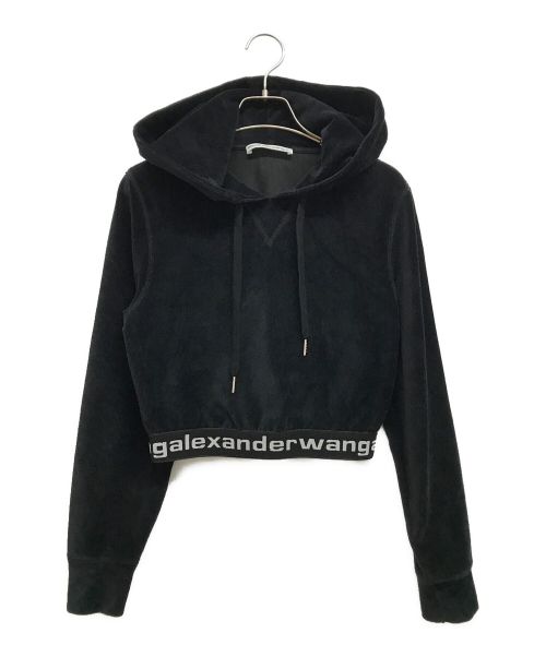 ALEXANDER WANG（アレキサンダーワン）ALEXANDER WANG (アレキサンダーワン) STRETCH CORDUROY HOODY ブラック サイズ:XSの古着・服飾アイテム