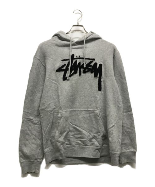 stussy（ステューシー）stussy (ステューシー) パーカー グレー サイズ:Mの古着・服飾アイテム