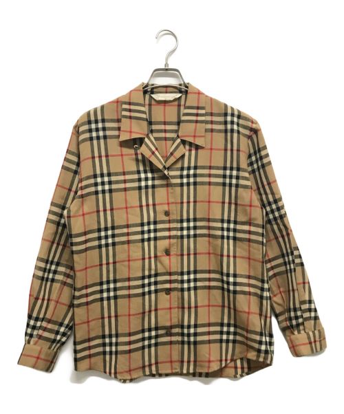 Burberry's（バーバリーズ）Burberry's (バーバリーズ) ノバチェックウールシャツ ベージュ サイズ:9Rの古着・服飾アイテム