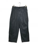 STILL BY HANDスティルバイハンド）の古着「Garment-dye deep tuck pants」｜ネイビー