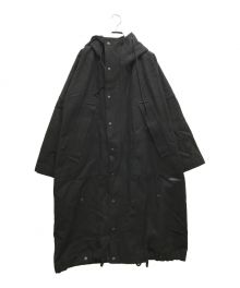 REGULATION Yohji Yamamoto（レギュレーションヨウジヤマモト）の古着「ラムレザー切替モッズコート」｜ブラック