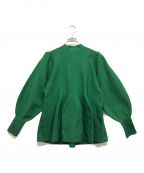 Ameriアメリ）の古着「CONSTRUCTIVE KNIT TOP」｜グリーン