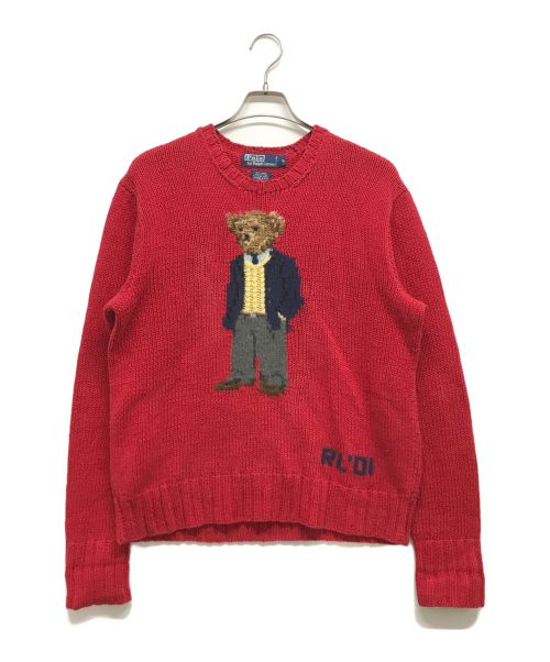 POLO RALPH LAUREN（ポロ・ラルフローレン）POLO RALPH LAUREN (ポロ・ラルフローレン) ニット レッド サイズ:Mの古着・服飾アイテム