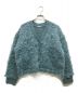 DRESSLAVE（ドレスレイブ）の古着「BLOOM loop yarn shaggy cardigan」｜スカイブルー