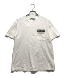 BORDERS at BALCONY（ボーダーズアットバルコニー）の古着「ボーダーフリルポケットＴシャツ」｜ホワイト