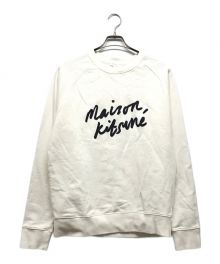 maison kitsune（メゾンキツネ）の古着「HANDWRITING CLEAN SWEATSHIRT」｜ホワイト