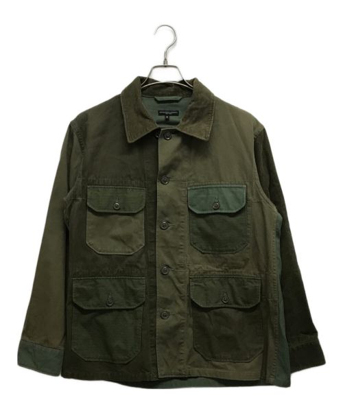 Engineered Garments（エンジニアド ガーメンツ）Engineered Garments (エンジニアド ガーメンツ) BEAMS (ビームス) パッチワークジャケット オリーブ サイズ:Sの古着・服飾アイテム