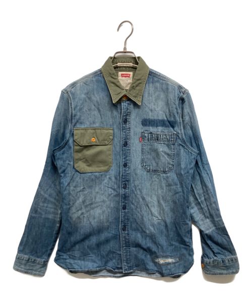 LEVI'S（リーバイス）LEVI'S (リーバイス) ダメージ加工シャツ スカイブルー サイズ:Sの古着・服飾アイテム