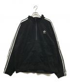 adidasアディダス）の古着「CORDUROY HALF ZIP JACKET」｜ブラック