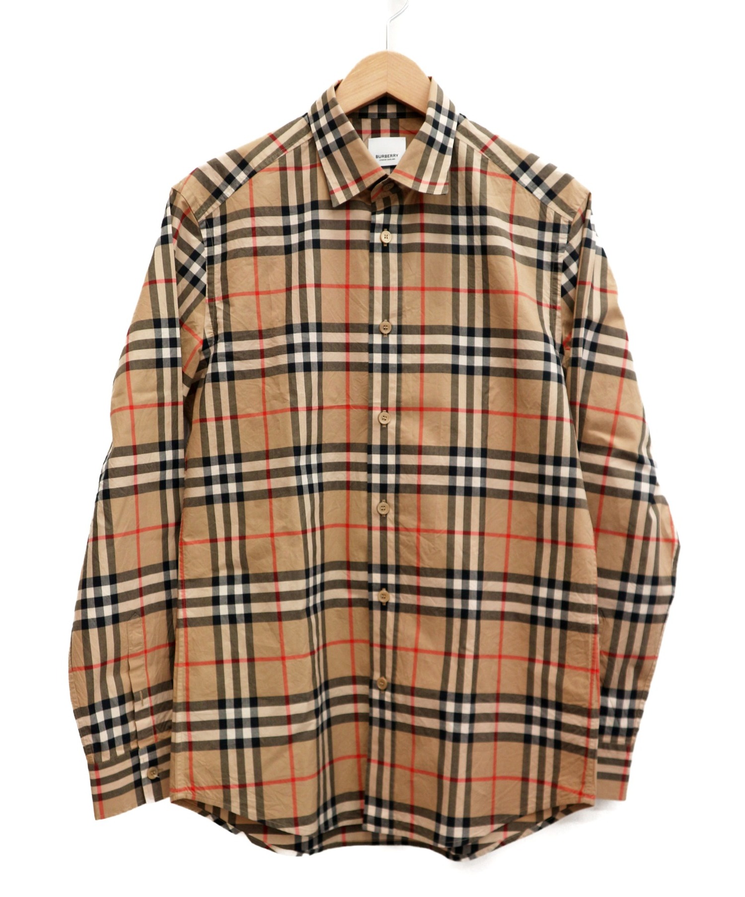 中古 古着通販 Burberry バーバリー チェックシャツ ベージュ サイズ S 19aw ブランド 古着通販 トレファク公式 Trefac Fashion