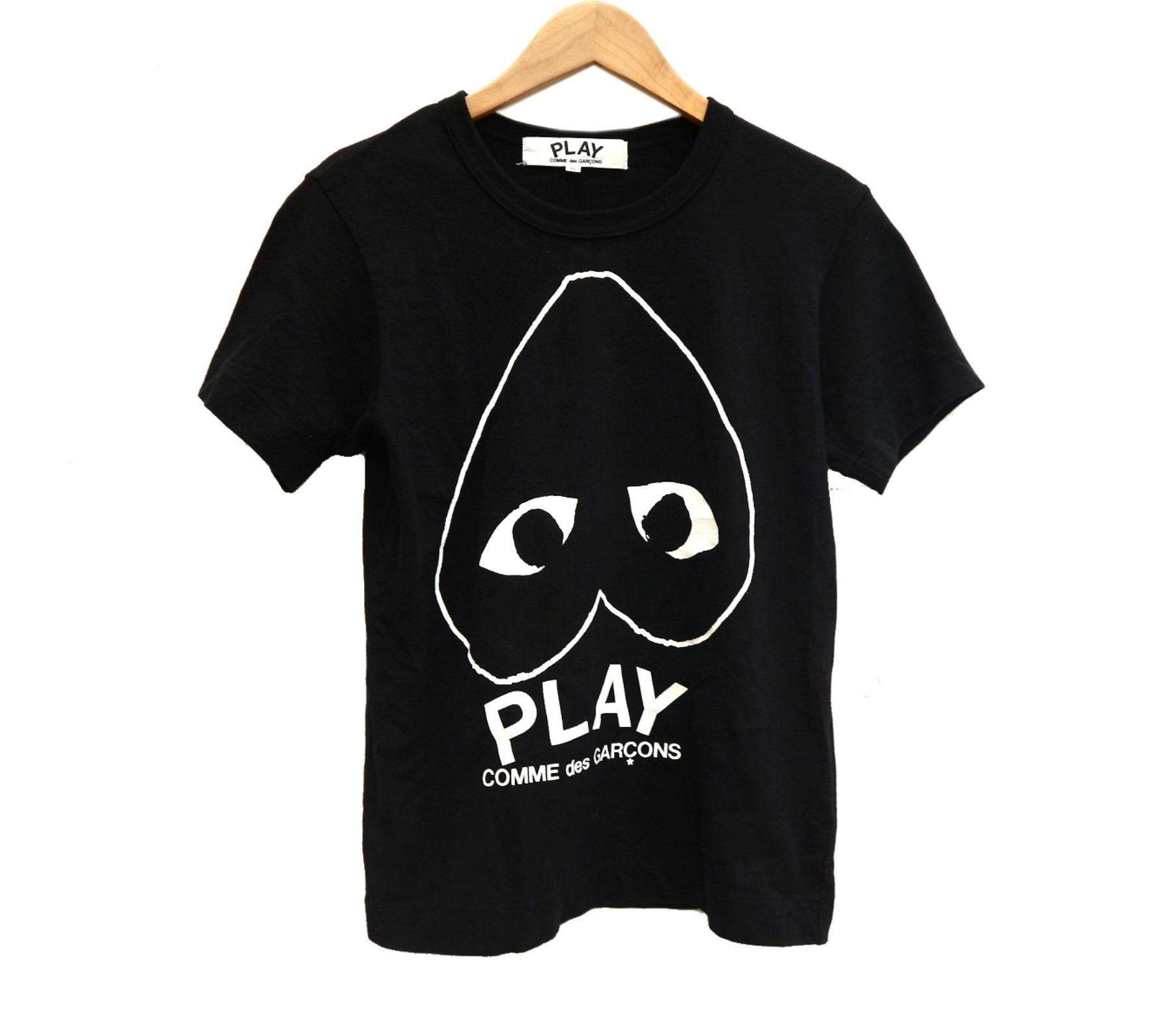 中古 古着通販 Play Comme Des Garcons プレイコムデギャルソン プレイハートプリントtシャツ ブラック サイズ S Az T113 ブランド 古着通販 トレファク公式 Trefac Fashion