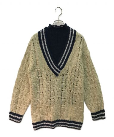 中古・古着通販】Ameri (アメリ) SOFT CABLE TILDEN KNIT TOP