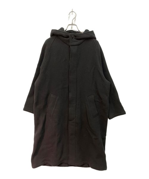 HTS（エイチティーエス）HTS (エイチティーエス) WOOL HOODED COAT ネイビー サイズ:SIZE 42の古着・服飾アイテム