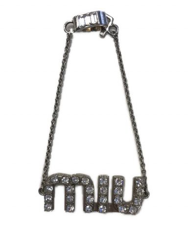 中古・古着通販】MIU MIU (ミュウミュウ) クリスタルロゴブレスレット