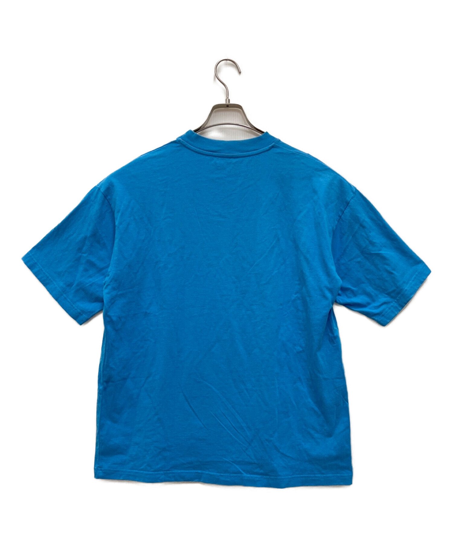 中古・古着通販】BALENCIAGA (バレンシアガ) ロゴ刺繍Tシャツ ブルー