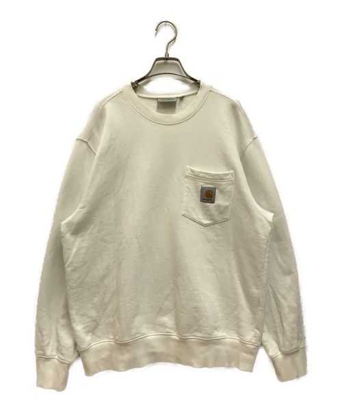 Carhartt WIP（カーハート ワークインプログレス）CarHartt　WIP (カーハート) Pocket Sweat/ポケットスウェット ホワイト サイズ:SIZE Mの古着・服飾アイテム