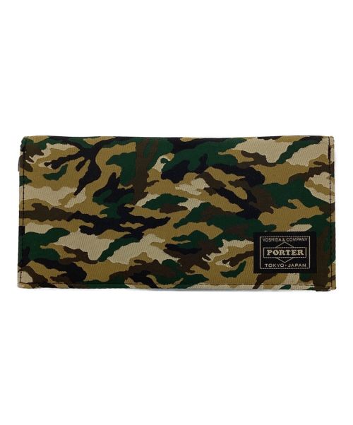 PORTER（ポーター）PORTER (ポーター) GHILLIE  LONG WALLET　ギリーロングウォレット　迷彩長財布 オリーブの古着・服飾アイテム