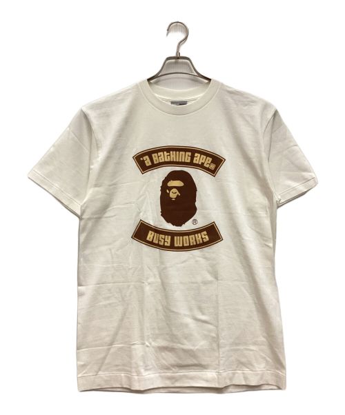 A BATHING APE（アベイシングエイプ）A BATHING APE (アベイシングエイプ) Tシャツ　クルーネック　プリント ホワイト サイズ:Lの古着・服飾アイテム