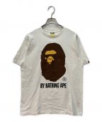 A BATHING APEアベイシングエイプ）の古着「猿ロゴプリントTシャツ」｜ホワイト