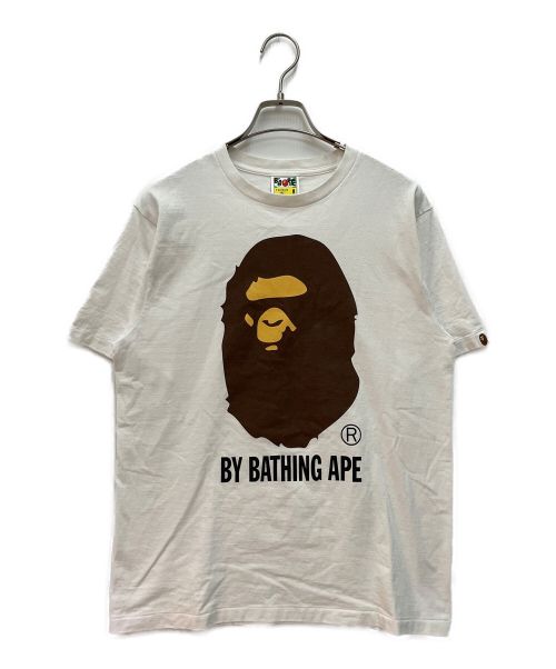 A BATHING APE（アベイシングエイプ）A BATHING APE (アベイシングエイプ) 猿ロゴプリントTシャツ ホワイト サイズ:SIZE Mの古着・服飾アイテム