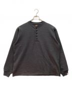 HUMAN MADEヒューマンメイド）の古着「OVERSIZED HENLEY NECK L/S T-SHIRT」｜グレー