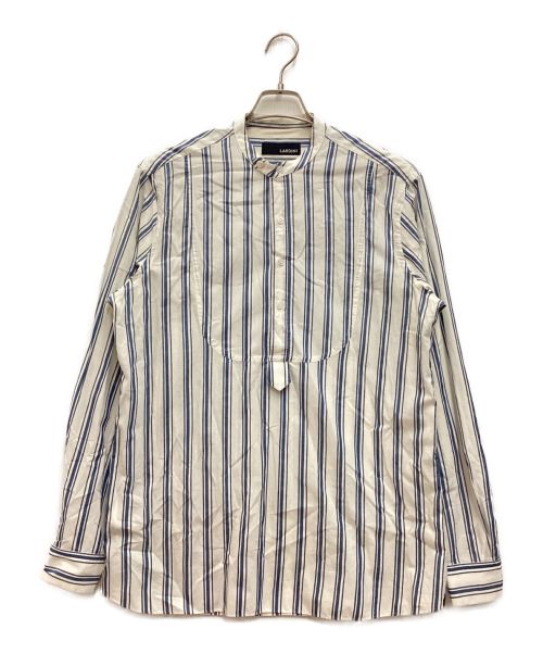 LARDINI（ラルディーニ）LARDINI (ラルディーニ) ストライプシャツ ホワイト サイズ:Mの古着・服飾アイテム