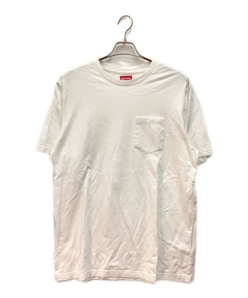 SUPREME（シュプリーム）SUPREME (シュプリーム) Laser Cut S Logo Pocket Tee　エスロゴTシャツ　ポケットTシャツ ホワイト サイズ:Lの古着・服飾アイテム