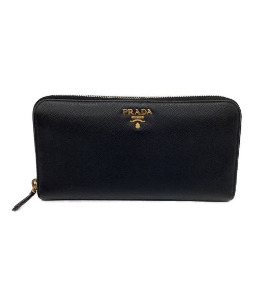 PRADA（プラダ）PRADA (プラダ) LEATHER WALLET ブラックの古着・服飾アイテム