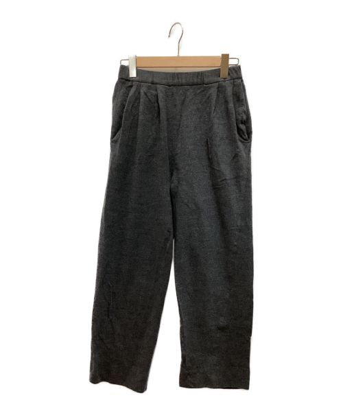 08sircus（ゼロエイトサーカス）08sircus (ゼロエイトサーカス) Super120s wool jersey easy tuck pants グレーの古着・服飾アイテム