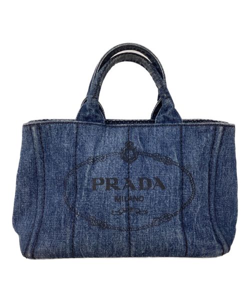 PRADA（プラダ）PRADA (プラダ) カナパデニムハンドバッグ ブルーの古着・服飾アイテム