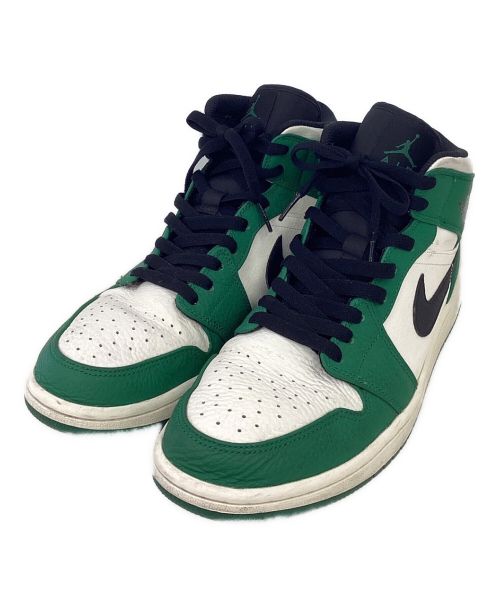 NIKE（ナイキ）NIKE (ナイキ) AIR JORDAN 1 MID グリーン×ブラック サイズ:28の古着・服飾アイテム