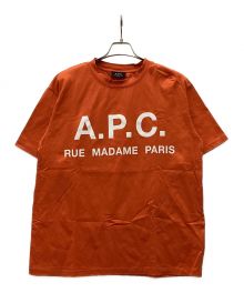 A.P.C.×EDIFICE（アーペーセー×エディフィス）の古着「ロゴTシャツ」｜オレンジ