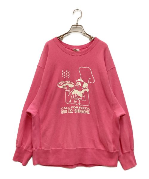 THE SHINZONE（ザ シンゾーン）THE SHINZONE (ザ シンゾーン) PIZZA SWEAT　ピザスウェット　プリントスウェット ピンク サイズ:Freeの古着・服飾アイテム