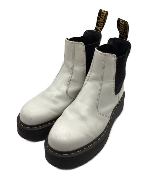 Dr.Martens（ドクターマーチン）Dr.Martens (ドクターマーチン) サイドゴアブーツ ホワイト サイズ:UK7の古着・服飾アイテム