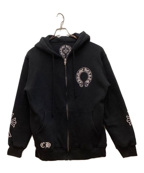 CHROME HEARTS（クロムハーツ）CHROME HEARTS (クロムハーツ) 裏サーマル ダガージップ ジップパーカー ブラック サイズ:Mの古着・服飾アイテム