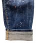 中古・古着 DSQUARED2 (ディースクエアード) DARK WARM PATCH WASH SKATER JEANS インディゴ サイズ:50：19800円