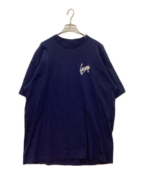 stussy（ステューシー）stussy (ステューシー) プリントTシャツ ネイビー サイズ:XLの古着・服飾アイテム