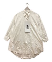 MM6 Maison Margiela（エムエムシックス メゾンマルジェラ）の古着「6 Shirt Dress 6ロゴ シャツワンピース」｜ホワイト