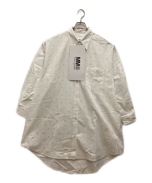 MM6 Maison Margiela（エムエムシックス メゾンマルジェラ）MM6 Maison Margiela (エムエムシックス メゾンマルジェラ) 6 Shirt Dress 6ロゴ シャツワンピース ホワイト サイズ:Sの古着・服飾アイテム