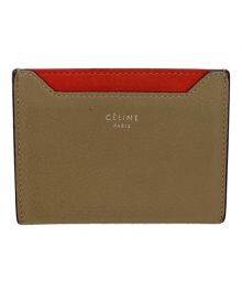 CELINE（セリーヌ）の古着「カードケース」｜ベージュ×オレンジ