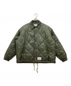 WTAPSダブルタップス）の古着「CHIEF 01 JACKET　ダイヤキルティングジャケット　中綿ジャケット　中綿コーチジャケット」｜グリーン