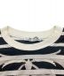 中古・古着 HERMES (エルメス) ヴィンテージスカーフ柄ボーダーTシャツ ネイビー サイズ:M：9800円