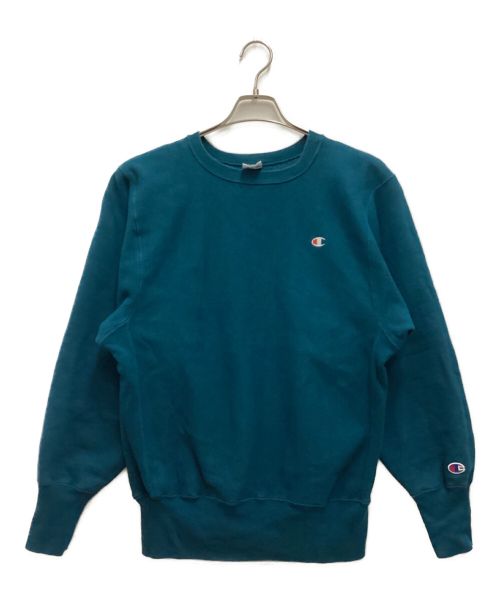 Champion REVERSE WEAVE（チャンピオン リバース ウィーブ）Champion REVERSE WEAVE (チャンピオンリバースウィーブ) スウェット　クルーネック　90ｓ　USA製 グリーン サイズ:MEDIUMの古着・服飾アイテム