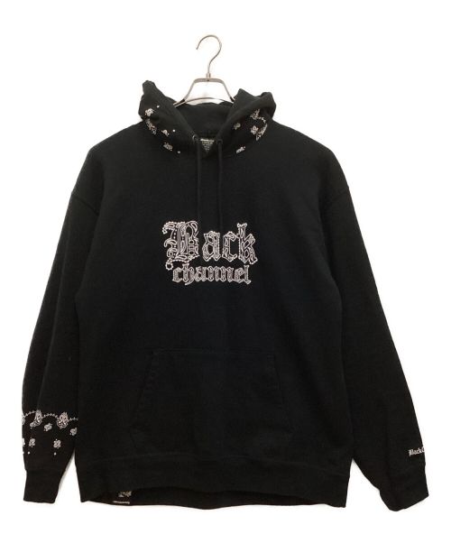 BACK CHANNEL（バックチャンネル）BACK CHANNEL (バックチャンネル) ペイズリー柄プリントパーカー ブラック サイズ:XXLの古着・服飾アイテム