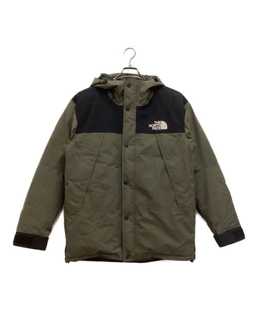 THE NORTH FACE（ザ ノース フェイス）THE NORTH FACE (ザ ノース フェイス) MOUNTAIN DOWN JACKET / マウンテンダウンジャケット　フーディ　バイカラー　ゴアテックス オリーブ サイズ:Lの古着・服飾アイテム