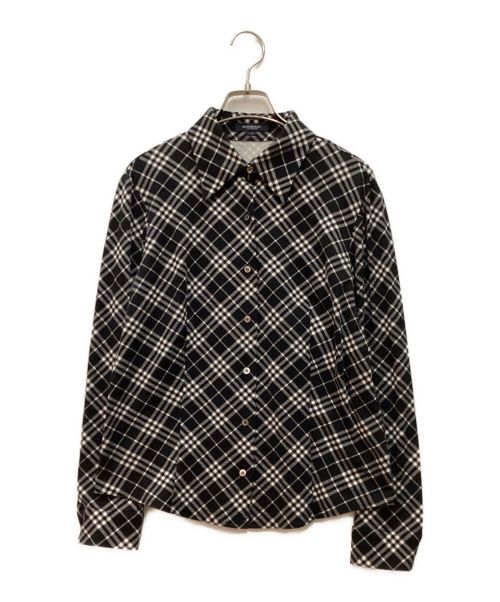 BURBERRY LONDON（バーバリーロンドン）BURBERRY LONDON (バーバリーロンドン) チェックシャツ ブラック サイズ:2の古着・服飾アイテム