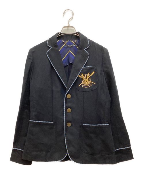 RALPH LAUREN（ラルフローレン）RALPH LAUREN (ラルフローレン) 金釦ワッペンジャケット　エンブレム　ブレザー　カラーステッチ ネイビー サイズ:11の古着・服飾アイテム