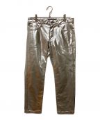JUNYA WATANABE COMME des GARCONS(ジュンヤワタナベ コムデギャルソン）の古着「Metallic Cropped-Leg Trousers」｜シルバー