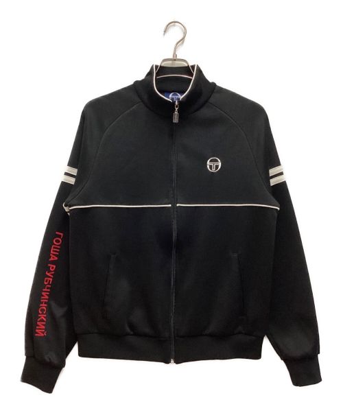 Sergio Tacchini（セルジオタッキーニ）Sergio Tacchini (セルジオタッキーニ) Gosha Rubchinskiy (ゴーシャラブチンスキー) トラックジャケット　ライン　袖刺繍　平行品 ブラック サイズ:Lの古着・服飾アイテム