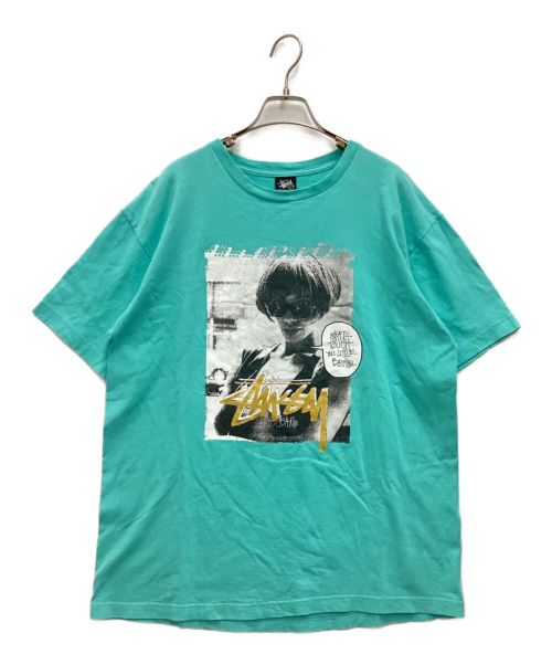 stussy（ステューシー）stussy (ステューシー) プリントTシャツ グリーン サイズ:Lの古着・服飾アイテム